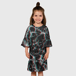 Платье клеш для девочки Сеть нейронов, цвет: 3D-принт — фото 2