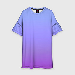 Платье клеш для девочки Фиолетовый градиент, цвет: 3D-принт