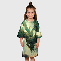 Платье клеш для девочки Рисунок нейросети, цвет: 3D-принт — фото 2