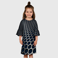 Платье клеш для девочки Металическая бронь, цвет: 3D-принт — фото 2