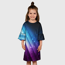 Платье клеш для девочки Бесконечность цвета, цвет: 3D-принт — фото 2
