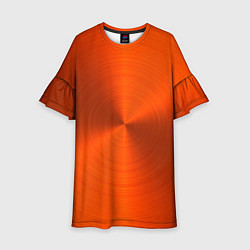 Детское платье Оранжевый волнообразный дисковый узор