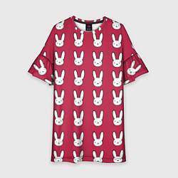 Детское платье Bunny Pattern red