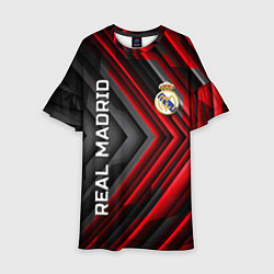 Платье клеш для девочки Real Madrid art, цвет: 3D-принт