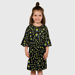 Платье клеш для девочки TXT pattern logo, цвет: 3D-принт — фото 2