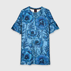 Детское платье Синие цветы