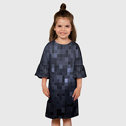 Платье клеш для девочки Minecraft block time, цвет: 3D-принт — фото 2