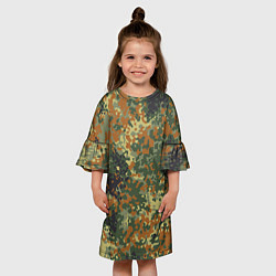 Платье клеш для девочки Камуфляж Бундесвер, цвет: 3D-принт — фото 2
