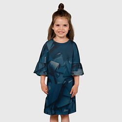 Платье клеш для девочки Абстрактное множество металлических предметов, цвет: 3D-принт — фото 2