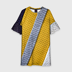 Платье клеш для девочки Полосатая в дырочку, цвет: 3D-принт