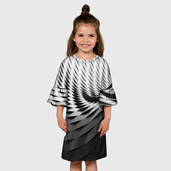 Платье клеш для девочки Авангардный модный паттерн, цвет: 3D-принт — фото 2