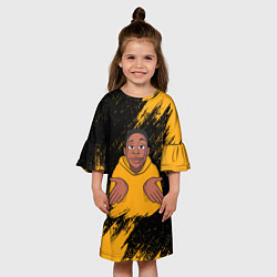 Платье клеш для девочки Хаби Лейм - мем, цвет: 3D-принт — фото 2