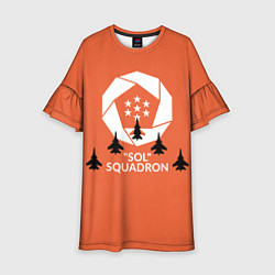 Платье клеш для девочки SOL Squadron, цвет: 3D-принт