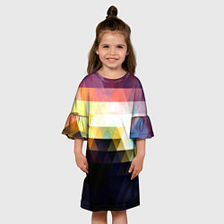 Платье клеш для девочки Mosaic abstraction, цвет: 3D-принт — фото 2