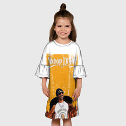 Платье клеш для девочки Американский рэппер Snoop Dogg, цвет: 3D-принт — фото 2