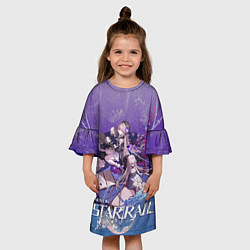 Платье клеш для девочки Герта Хонкай Стар Рейл, цвет: 3D-принт — фото 2