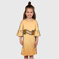 Платье клеш для девочки Георгиевская лента - Победа, цвет: 3D-принт — фото 2