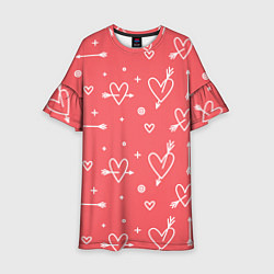 Платье клеш для девочки Love is love, цвет: 3D-принт