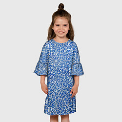 Платье клеш для девочки Ажурные узоры, цвет: 3D-принт — фото 2