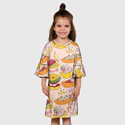 Платье клеш для девочки Праздник вкуса, цвет: 3D-принт — фото 2
