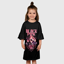 Платье клеш для девочки Blackpink k-pop, Блэкпинк, цвет: 3D-принт — фото 2
