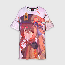 Платье клеш для девочки Геншин Импакт: Ху Тао, цвет: 3D-принт