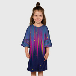 Платье клеш для девочки Star dust, цвет: 3D-принт — фото 2