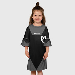 Платье клеш для девочки Форма Mouz black, цвет: 3D-принт — фото 2