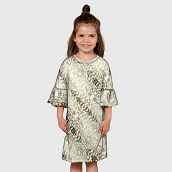 Платье клеш для девочки Жемчужная россыпь, цвет: 3D-принт — фото 2