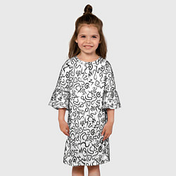 Платье клеш для девочки Текстурка, цвет: 3D-принт — фото 2