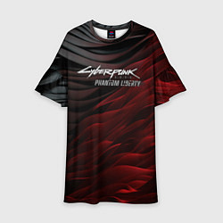 Детское платье Cyberpunk 2077 phantom liberty black red