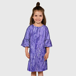 Платье клеш для девочки Абстракция сиреневый, цвет: 3D-принт — фото 2