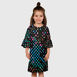 Платье клеш для девочки Яркие брызги, цвет: 3D-принт — фото 2