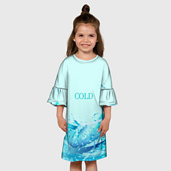 Платье клеш для девочки Cold, цвет: 3D-принт — фото 2