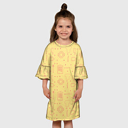 Платье клеш для девочки Поварёнок, цвет: 3D-принт — фото 2