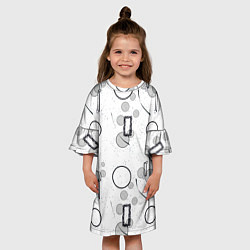 Платье клеш для девочки Фигуры, цвет: 3D-принт — фото 2