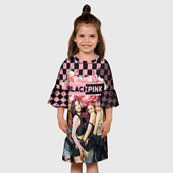 Платье клеш для девочки Blackpink - girls, цвет: 3D-принт — фото 2