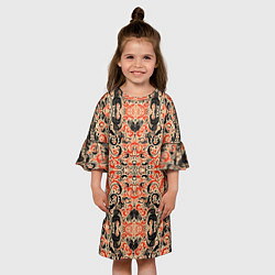 Платье клеш для девочки Японский ковер, цвет: 3D-принт — фото 2