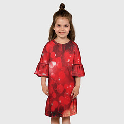 Платье клеш для девочки Red fantasy, цвет: 3D-принт — фото 2