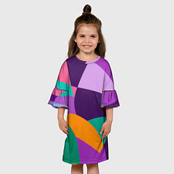 Платье клеш для девочки Яркий паттерн, цвет: 3D-принт — фото 2