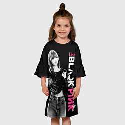 Платье клеш для девочки Blackpink Beautiful Lisa, цвет: 3D-принт — фото 2