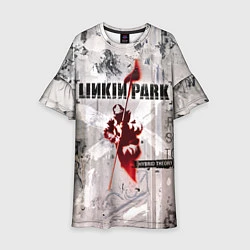 Платье клеш для девочки Linkin Park Hybrid Theory, цвет: 3D-принт
