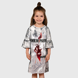 Платье клеш для девочки Linkin Park Hybrid Theory, цвет: 3D-принт — фото 2
