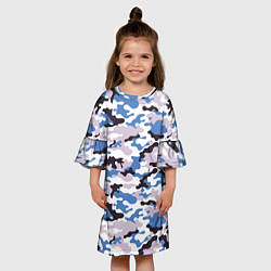 Платье клеш для девочки Красивый модный камуфляж, цвет: 3D-принт — фото 2