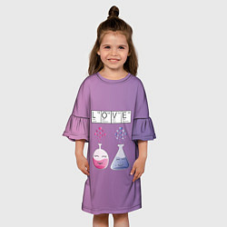 Платье клеш для девочки Химия Любви, цвет: 3D-принт — фото 2