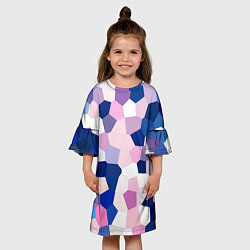 Платье клеш для девочки Мозаика абстракция, цвет: 3D-принт — фото 2