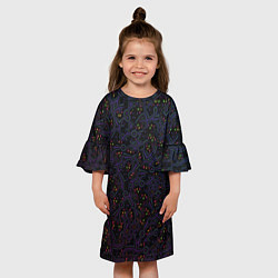 Платье клеш для девочки Мегагалактика, цвет: 3D-принт — фото 2