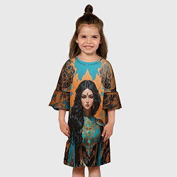 Платье клеш для девочки Принцесса из сказочной страны, цвет: 3D-принт — фото 2
