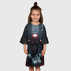 Платье клеш для девочки Киберведьма, цвет: 3D-принт — фото 2