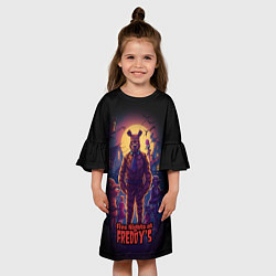 Платье клеш для девочки Five Nights at Freddys horror, цвет: 3D-принт — фото 2
